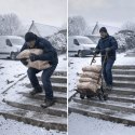 Wózek schodowy transportowy 200 kg 6 kół gumowych regulowany uchwyt