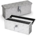 Aluminiowa skrzynia narzędziowa bituxx 15 l srebrna lekka zamykana na klucz