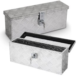 Aluminiowa skrzynia narzędziowa bituxx 15 l srebrna lekka zamykana na klucz
