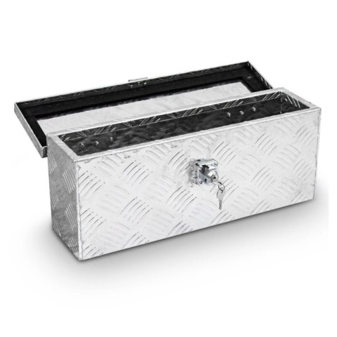 Aluminiowa skrzynia narzędziowa bituxx 15 l srebrna lekka zamykana na klucz