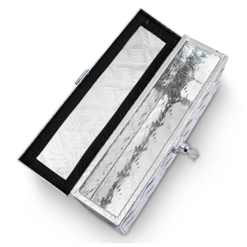 Aluminiowa skrzynia narzędziowa bituxx 15 l srebrna lekka zamykana na klucz