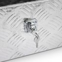 Aluminiowa skrzynia narzędziowa bituxx 15 l srebrna lekka zamykana na klucz