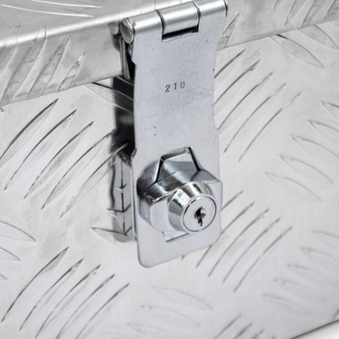 Aluminiowa skrzynia narzędziowa bituxx 15 l srebrna lekka zamykana na klucz