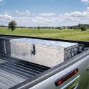 Skrzynia aluminiowa transportowa 25l srebrna zamykana na klucz wodoodporna