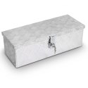 Skrzynia aluminiowa transportowa 25l srebrna zamykana na klucz wodoodporna
