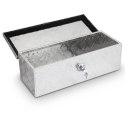 Skrzynia aluminiowa transportowa 25l srebrna zamykana na klucz wodoodporna