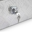Skrzynia aluminiowa transportowa 25l srebrna zamykana na klucz wodoodporna