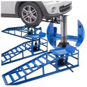 RAMPY NAJAZDOWE Z PODNOŚNIKIEM HYDRAULICZNYM 2X2000 KG STALOWE REGULOWANE