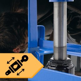 RAMPY NAJAZDOWE Z PODNOŚNIKIEM HYDRAULICZNYM 2X2000 KG STALOWE REGULOWANE