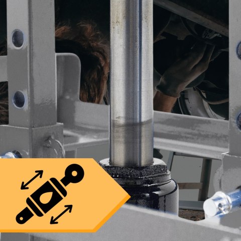 Rampy z podnośnikiem hydraulicznym grafitowe 2x2000 kg szerokość opony 22cm