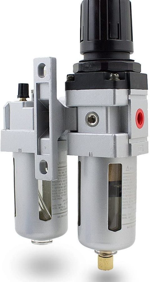 Reduktor ciśnienia z filtrem sprężonego powietrza 1/4" manometr