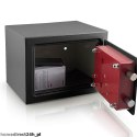 Sejf elektroniczny bituxx grafitowy mini z kluczem 230x170x170 mm do szafy