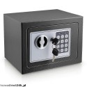 Sejf elektroniczny bituxx grafitowy mini z kluczem 230x170x170 mm do szafy