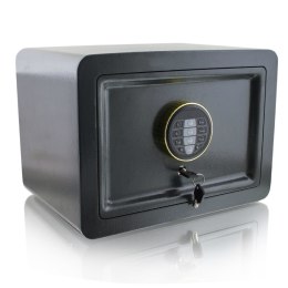 Sejf elektroniczny mini szary bituxx z kluczem do szafy ścienny kompaktowy