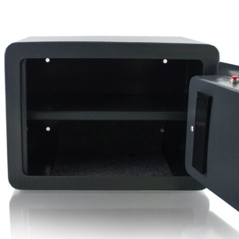 Sejf elektroniczny mini szary bituxx z kluczem do szafy ścienny kompaktowy