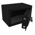 Sejf meblowy czarny elektroniczny zamek klucz montaż do szafy na dokumenty