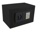 Sejf meblowy czarny elektroniczny zamek klucz montaż do szafy na dokumenty