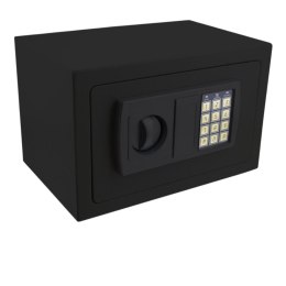 Sejf meblowy czarny elektroniczny zamek klucz montaż do szafy na dokumenty