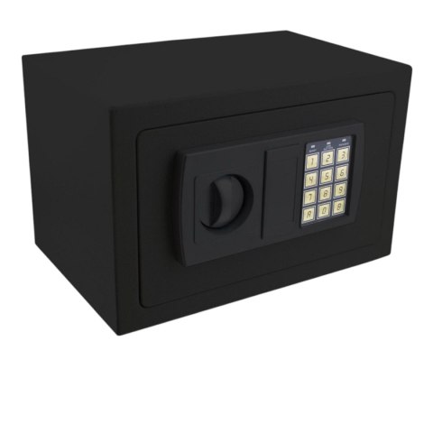 Sejf meblowy czarny elektroniczny zamek klucz montaż do szafy na dokumenty