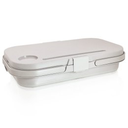 SKŁADANY KOSZ PIKNIKOWY Z POKRYWĄ STÓŁ PIKNIKOWY KOSZ PIKNIKOWY SZARY