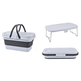 SKŁADANY KOSZ PIKNIKOWY Z POKRYWĄ STÓŁ PIKNIKOWY KOSZ PIKNIKOWY