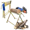 STOJAK DO CIĘCIA DREWNA KOZIOŁEK DO DREWNA Z UCHWYTEM NA PIŁĘ 45CM 120KG