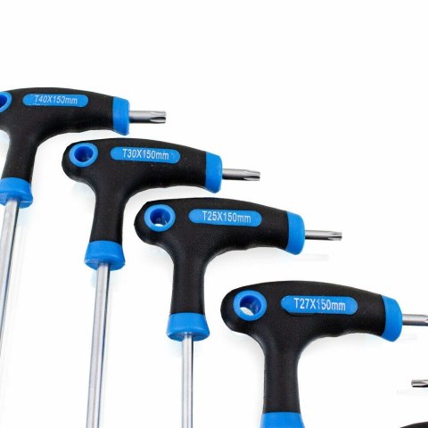 ŚRUBOKRĘTY TORX 9 SZT. T10-T50 ERGONOMICZNE UCHWYTY STAL CHROMOWO-WANADOWA ŚRUBOKRĘTY TORX 9 SZT. T10-T50 ERGONOMICZNE UCHWYTY STAL CHROMOWO-WANADOWA