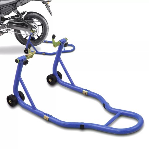 STOJAK MOTOCYKLOWY TYLNEGO KOŁA STALOWY 250KG REGULOWANY CERTYFIKOWANY