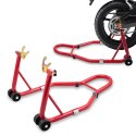 STOJAK MOTOCYKLOWY TYLNEGO KOŁA STALOWY 250KG REGULOWANY CERTYFIKOWANY