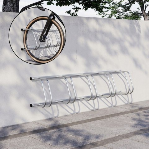 Stojak na 6 rowerów montaż ścienny podłogowy metal malowany proszkowo ip44