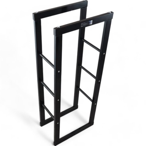 Stojak na drewno kominkowe stalowy czarny 100 cm NOWOCZESNY