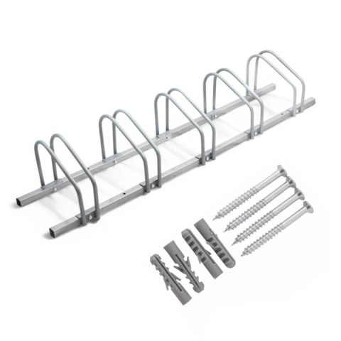 STOJAK ROWEROWY NA 5 ROWERÓW UNIWERSALNY OPONY 35-60MM ŚCIENNY PODŁOGOWY STOJAK ROWEROWY NA 5 ROWERÓW UNIWERSALNY OPONY 35-60MM ŚCIENNY PODŁOGOWY