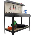 STÓŁ ROBOCZY WARSZTATOWY 115X55 CM Z SZUFLADĄ HAKAMI UDŹWIG 100 KG