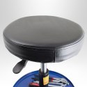 Stołek warsztatowy obrotowy z regulacją wysokości 40 50 cm pojemnik 135 kg