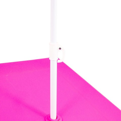 Stolik ogrodowy dla dzieci z parasolem różowy zestaw z ławeczkami do ogrodu