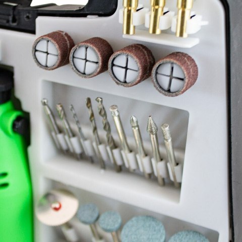 Szlifierka Wielofunkcyjna 135W Zestaw 233 Akcesoriów Szlifowanie Wiercenie