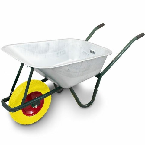 Taczka budowlana 100l 250kg stal ocynkowana koło pu pełne wytrzymała