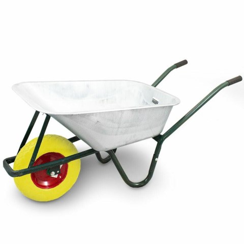 Taczka budowlana 100l 250kg stal ocynkowana koło pu pełne wytrzymała