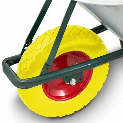 Taczka budowlana 100l 250kg stal ocynkowana koło pu pełne wytrzymała