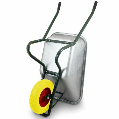 Taczka budowlana 100l 250kg stal ocynkowana koło pu pełne wytrzymała