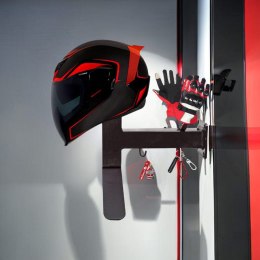 UCHWYT ŚCIENNY DO KASKU MOTOCYKLOWEGO KLUCZY KOMBINEZONU CZARNY