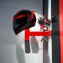 UCHWYT ŚCIENNY DO KASKU MOTOCYKLOWEGO KLUCZY KOMBINEZONU CZERWONY