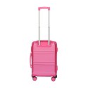 Walizka kabinowa z kuferkiem barut różowa zestaw podróżny abs do samolotu