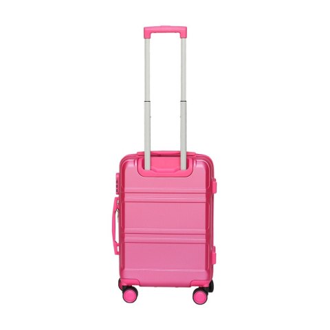 Walizka kabinowa z kuferkiem barut różowa zestaw podróżny abs do samolotu