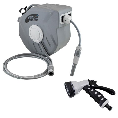 WĄŻ OGRODOWY 20 M AUTOMATYCZNY ZWIJAK NA ŚCIANĘ PISTOLET CIŚNIENIOWY