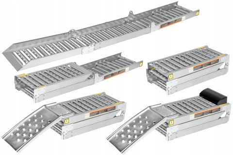Składane Rampy Najazdowe Stalowe 200 cm 250 kg/szt (1100 kg) komplet ramp Składane Rampy Najazdowe Stalowe 200 cm 250 kg/szt (1100 kg) komplet ramp