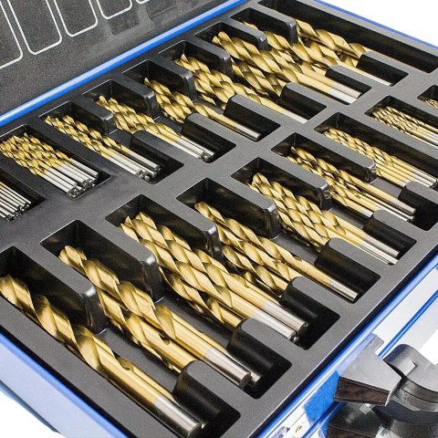 WIERTŁA KOBALTOWE 1-10MM 230EL TYTANOWA POWŁOKA SKRZYNKA METALOWA WIERTŁA KOBALTOWE 1-10MM 230EL TYTANOWA POWŁOKA SKRZYNKA METALOWA