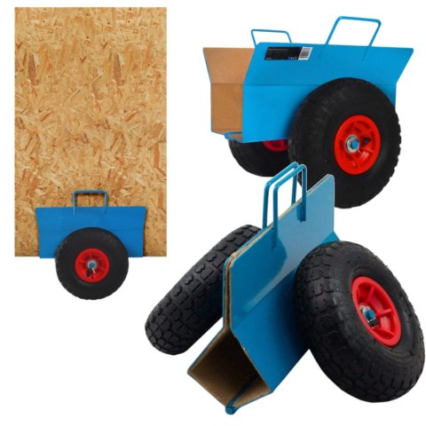 Wózek Transportowy do Płyt OSB GK MDF 275 kg Koła Pneumatyczne 26 cm