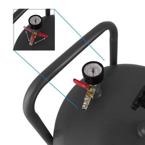 Zlewarka Wózek do Zbierania Oleju 80L Sprężone Powietrze Regulowany Lejek