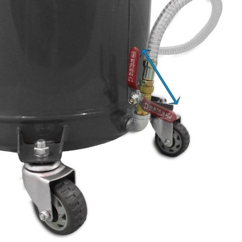 Zlewarka Wózek do Zbierania Oleju 80L Sprężone Powietrze Regulowany Lejek